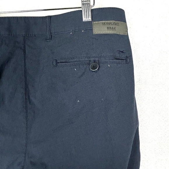 Brax Pants Men 37x29* Blue Everest Ultralight Chino Straight Regular Fit Stretch - Picture 8 of 15